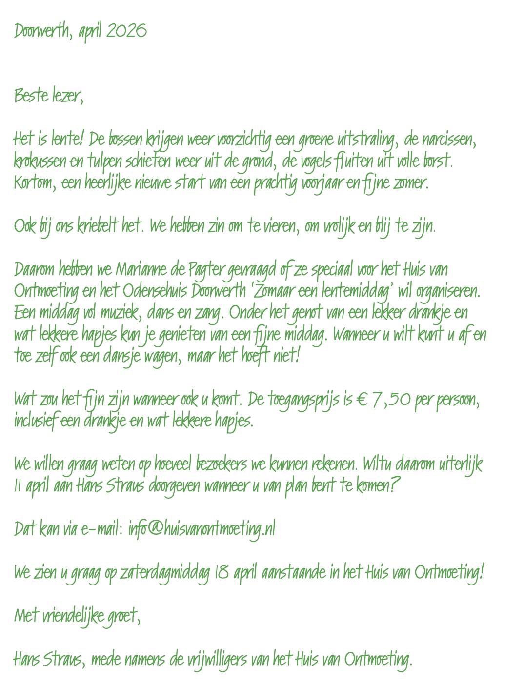 zomaar een lentemiddag